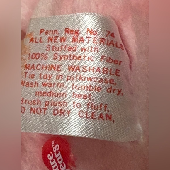 13" PLUSH VINTAGE 1980s PINK RED LOVE A LOT HEARTS CARE BEAR COLLECTIBLE TOY - Picture 7 of 8